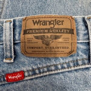 WRANGLER Mens Denim Blue Jeans Reg Fit 36x29 (36x28.5) 100% Cotton